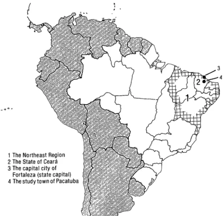 Figure  1.  A  map  of  Brazil  showing  the  location  of  Pacatuba. 
