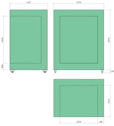 Figure 2 - Dimensions of the chamber used [9] 