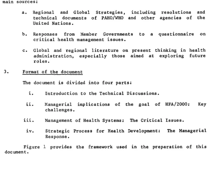 Figure i provides the framework used in the preparation of this document.