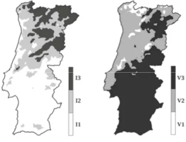 Fig. 2.10 – Zonas Climáticas de Portugal Continental definidas no REH [10] 