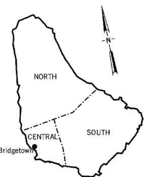 Figure  2.  Geographic  zones  of  Barbados. 
