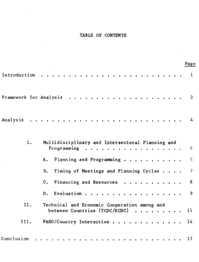 TABLE OF  CONTENTS