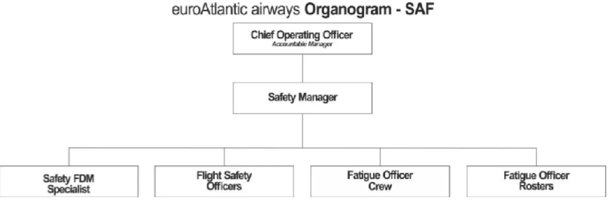 Figure 6: euroAtlantic Airways Safety Department Chart (EAA, 2019)