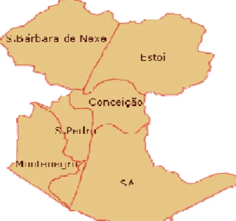 Figura 3. 1 – Mapa ilustrativo do Concelho de Faro. 