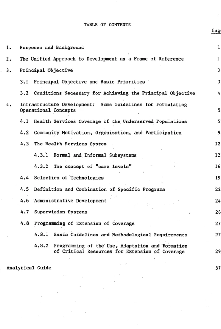 TABLE  OF CONTENTS