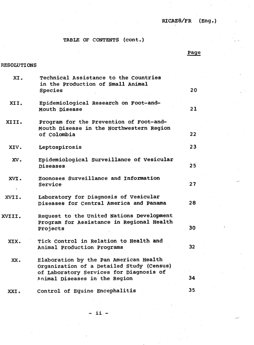 TABLE OF  CONTENTS  (cont.)
