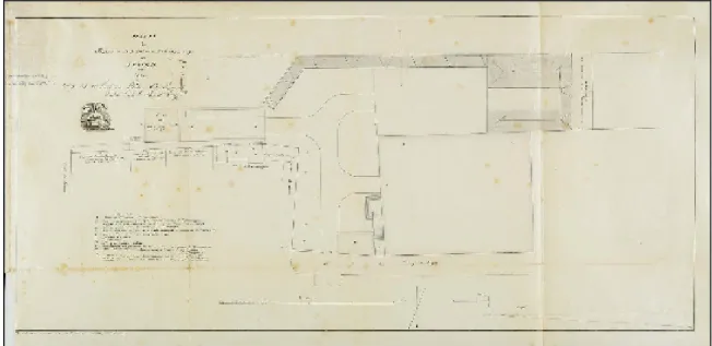 Fig. 18: Planta do Forte da Alfândega, por António Pedro de Azevedo, 1863.    