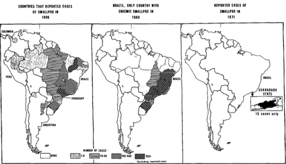 FIGURE  2-Progress  of  the  smallpox  eradication  program  in  the  Americas  1966-1971