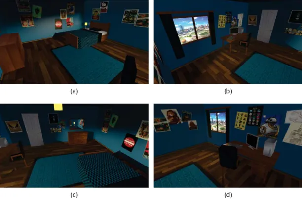 Figure 4.10: Rendered images of the model of the Room of the Teen.