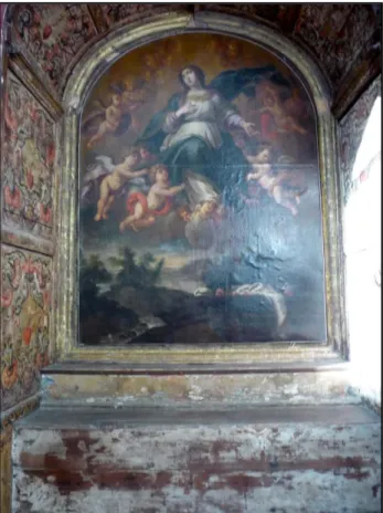 Figura Nº 3 - Pintura sobre a “Assunção de Nossa Senhora” da autoria de Bento Coelho da  Silveira, considerado o primeiro pintor barroco português.