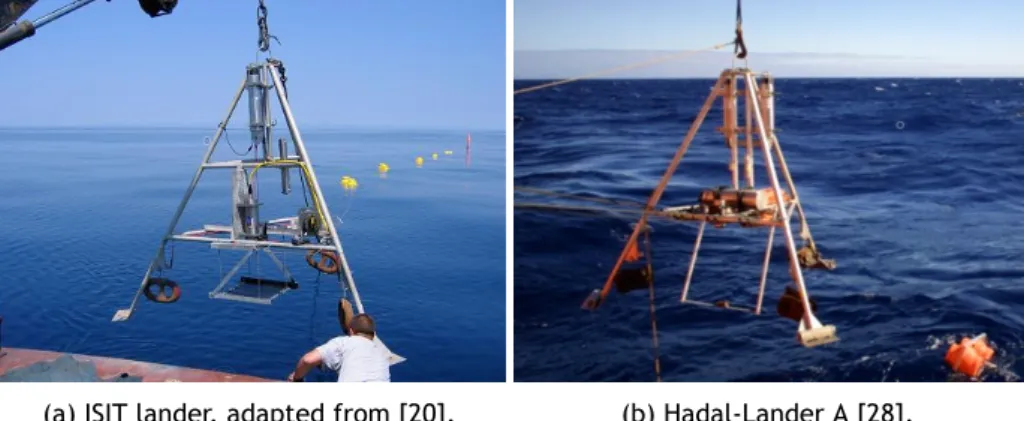 Figure 2.2: Micro tripod open-frame landers.