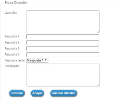 Figura 3.7: Back office - Edição questão