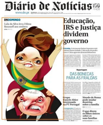 Figura 4.4. Capa do Diário de Notícias na Véspera da Eleição Presidencial Brasileira. 