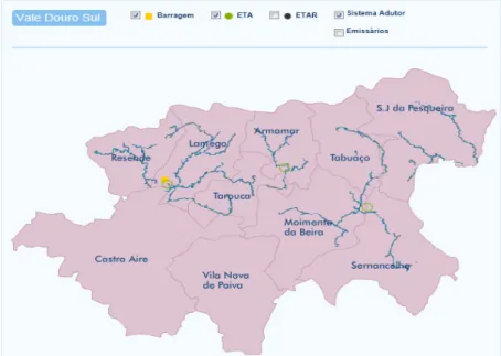 Figura 5.11 – Área de concessão da AdTMAD pertencente ao Vale Douro Sul 