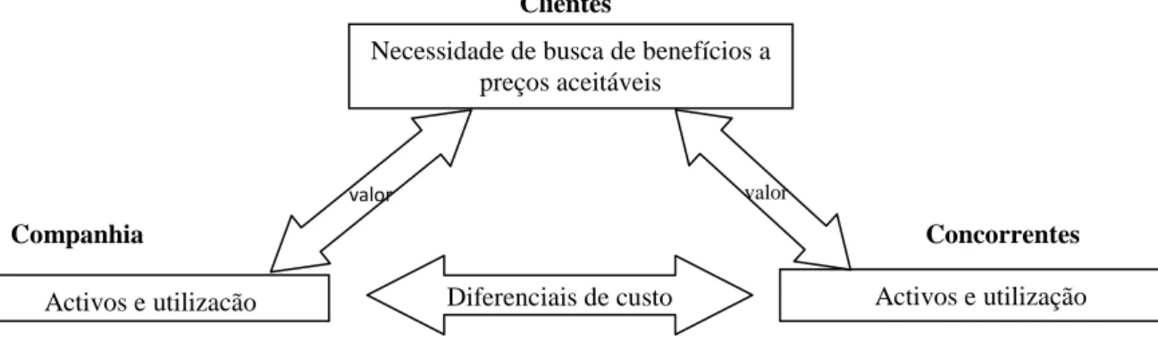Figura 8. Vantagem competitiva e os três Cs 