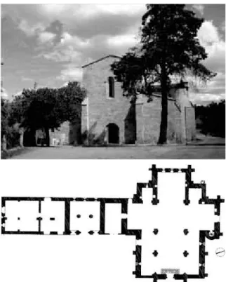 Figura 18- Planta e Alçado de Igreja do mosteiro  de Santa Maria de Aguiar. 