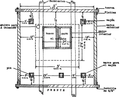 FIGURA  3 -Plano del piso mostrando  las dimensiones  y otros detalles de construcción 