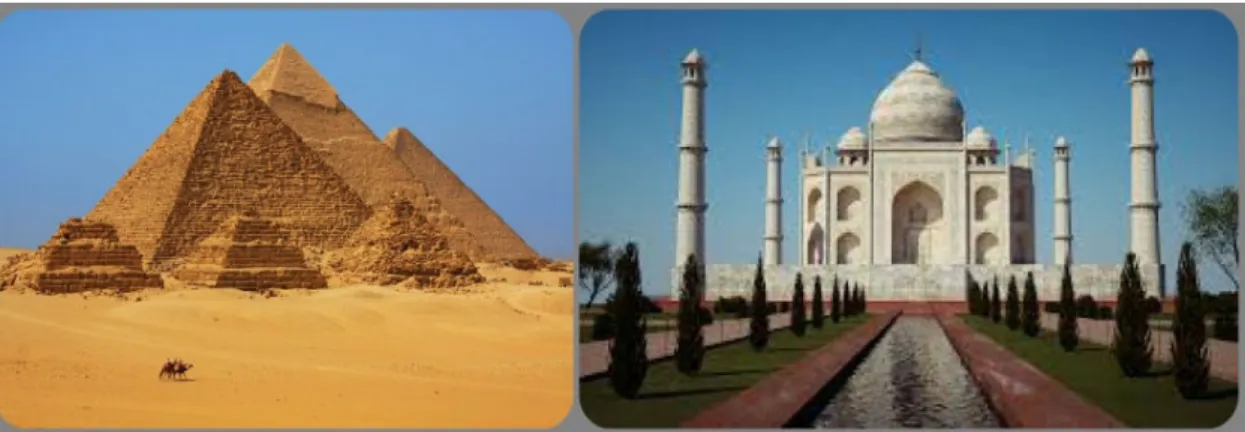 Figura 12- Pirâmides de Gizé e o Taj Mahal [41]