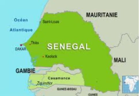 Figura 2.2: Região de Casamansa no Sul do Senegal 