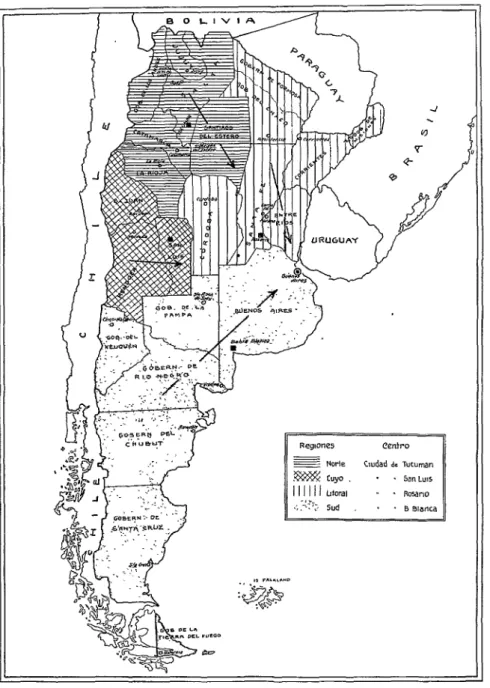 FIG.  3.-Centras  de lucha  anticancerosa  en la  República  Argentina 