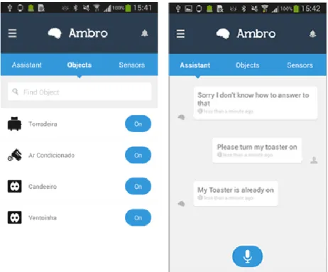 Fig. 12 - Example of AMBRO IPA menus. 