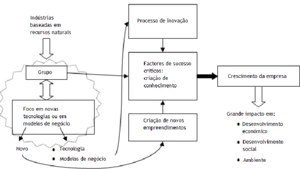 Figura 2.1 - Modelo de investigação/inovação (adaptado de Bas et al, 2008) 