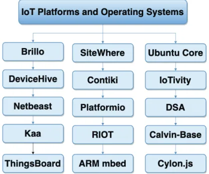 Figure 3 - IoT platforms and operating systems. 