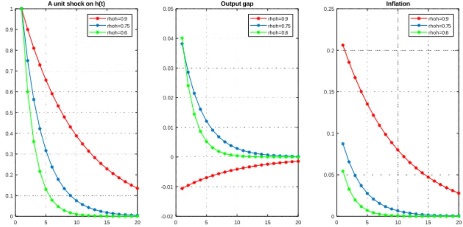 Figure 3.3: IRF’s of a helicopter money shock (! = 0:01; = 0:02)