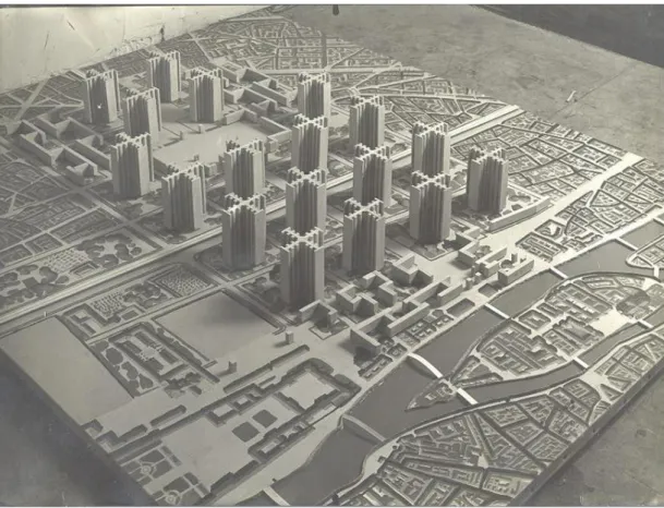 Figura 5: Le Corbusier (1925), maqueta do Plan Voisin para Paris 