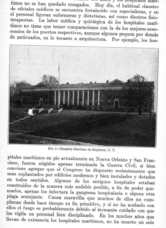 FIG.  3.-Hospital  Marítimo  de  Stapleton,  TV. Y. 