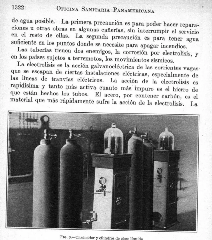 FIG.  3.-Clorinador  y  cilindros  de cloro  Ilquido 