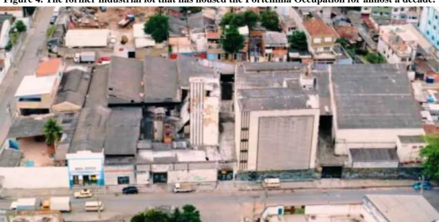 Figure 4. The former industrial lot that has housed the Portelinha Occupation for almost a decade