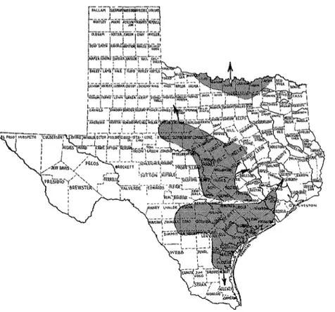 FIG.  No.  4.-Rabia  de las  mofetas  en  el  Estado  de  Texas:  1952 