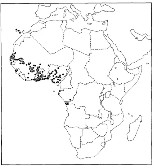FIGURA  ã-localidades  de  Africa  en  las  que  se  notificó  fiebre  amarilla  de  1900  a  1931