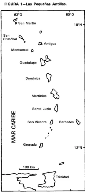FIGURA  l-Las  Pequeñas  Antillas. 
