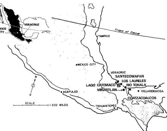 FIGURE  1-Map  of  study  sita  in  Mexico. 