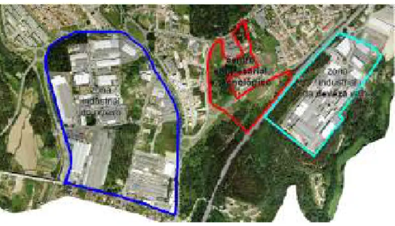 Figure 2 - Industrial areas and Sanjotec's location 
