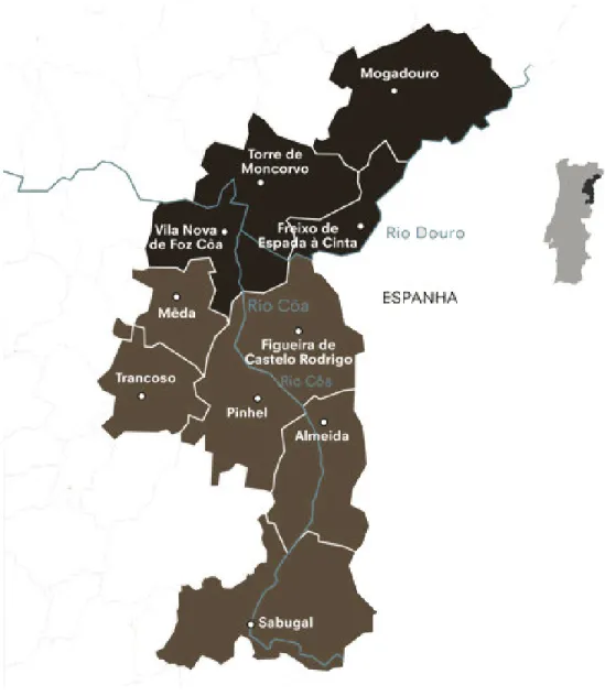 Figura 8 – Localização geográfica da região do Vale do Côa 