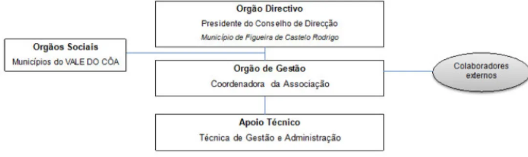 Figura 9 – Organigrama da estrutura da associação Territórios do Côa  