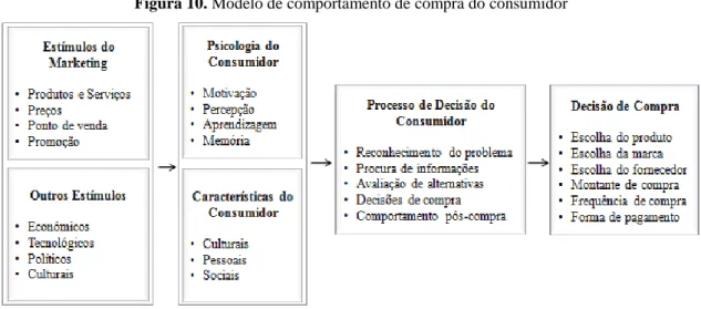 Figura 10. Modelo de comportamento de compra do consumidor 