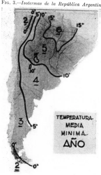 FIG.  5.-Isotermas  de  la  República  Argentina. 