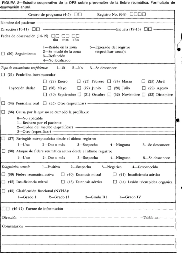 FIGURA  2-Estudio  cooperativo  de  la  OPS  sobre  prevención  de  la  fiebre  reumática