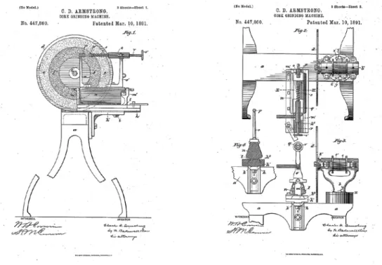 Fig. 5 - Máquina para triturar cortiça (Armstrong 1891).