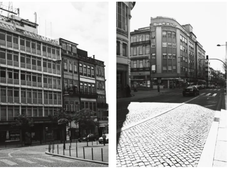 Fig. 7 e 8 – Rua de Sá da Bandeira,  no Porto (vistas actuais)