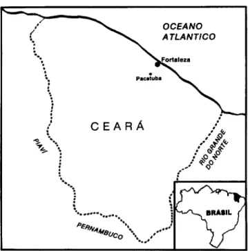 FIGURA  I-Mapa  del  Brasil  con  la  ubicación  de  Pacatuba. 