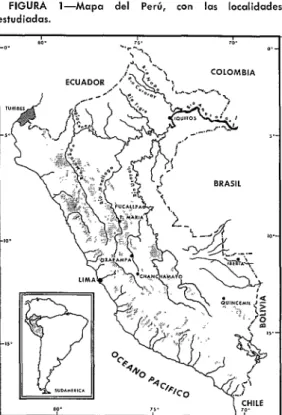 FIGURA  l-Mapa  del  Perú,  con  las  localidades 