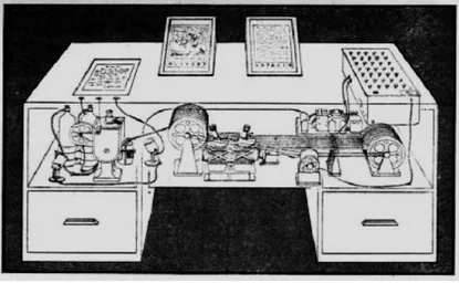 Figura 2.1: O MEMEX, dispositivo baseado em microfilmes para armazenar, indexar e recuperar informação audiovisual, imaginado por Vannevar Bush, em 1945