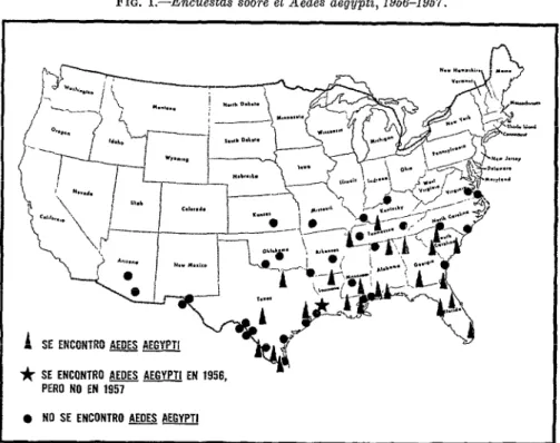 FIG.  L-Encuestas  sobre  el  Aedes  aegypti,  19564957. 