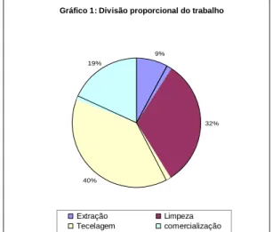 Gráfico 1: Divisão proporcional do trabalho 