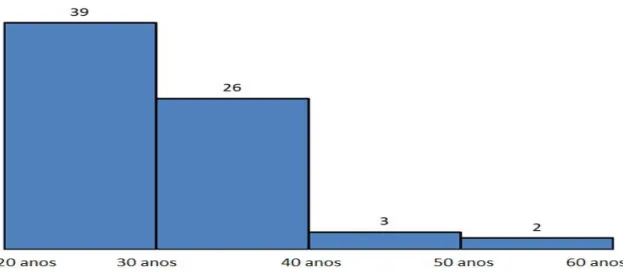Gráfico n.º 02 – Histograma de distribuição de idades 